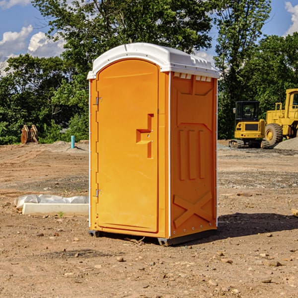 how often are the portable restrooms cleaned and serviced during a rental period in Airport California